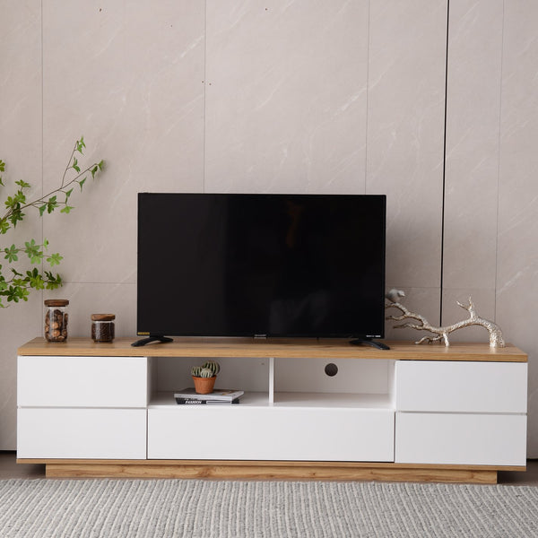 English Elm Modern Tv Stand For 80" Tvs - Sleek Media Console With Smart Storage, Cable Management & More! WF313575AAK