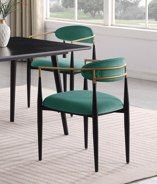 English Elm Modern 5pc Dining Set with Black Sintered Stone Table and Blue Fabric Chairs, Stylish Comfort and Durability Blackish Green 65.25 L x 40.25 W x 5.5 H B011S00612
