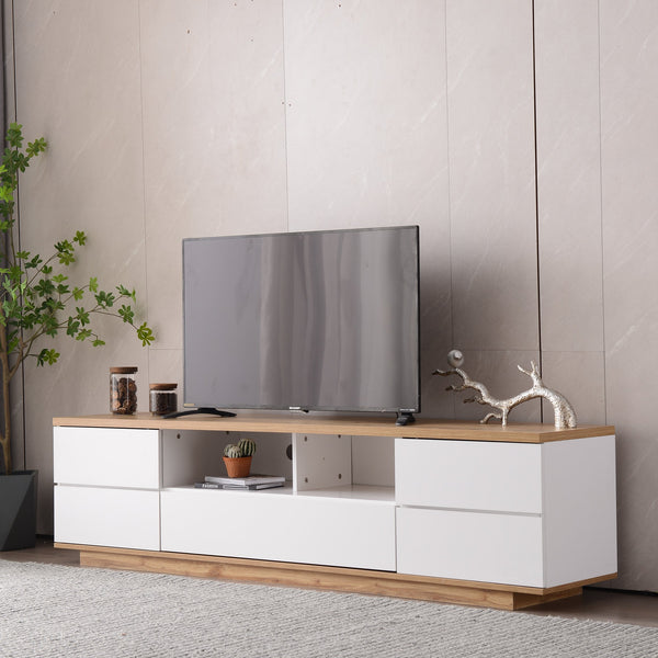 English Elm Modern Tv Stand For 80" Tvs - Sleek Media Console With Smart Storage, Cable Management & More! WF313575AAK