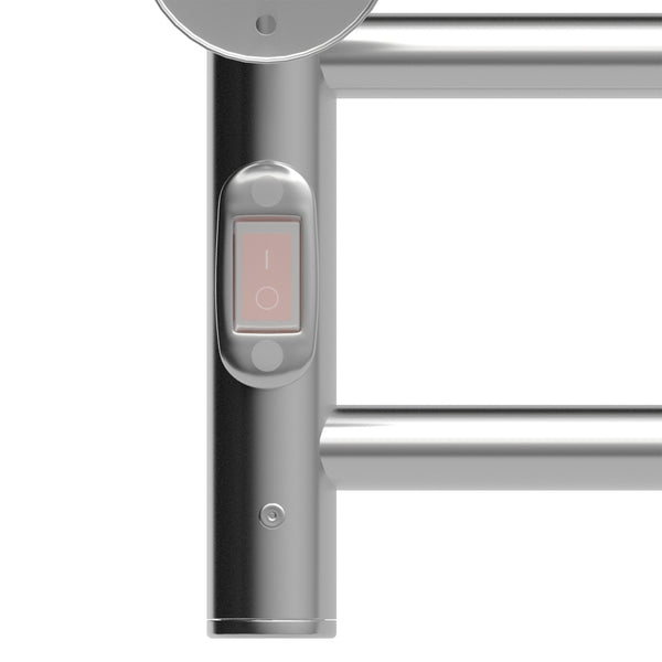 English Elm Electric Wall Mounted Towel Warmer with 10 Stainless Steel Bars Brushed Chrome Finish W2079128629