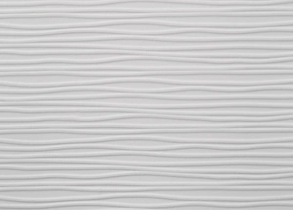 English Elm 1pc Queen Size White Panel Bed with Geometric Accents, Curved Slat Headboard & Sleek Low Footboard B011S00624