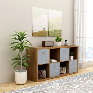 English Elm Smart Cube 8-Cube Organizer Storage with Open Back Shelves, Stylish Modular Bookcase for Home Office Walnut W141260289