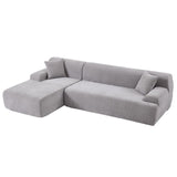 English Elm Modern Large L-Shape Modular Sectional Sofa For Living Room, Bedroom, Salon, 2 Piece Free Combination, Simplified Style