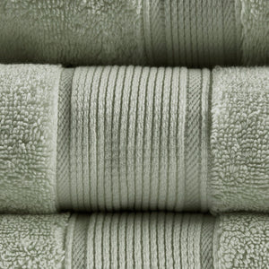 English Elm 100% Long-staple Cotton 8 Piece Towel Set with Antimicrobial Spa Grade Absorbency B035129622