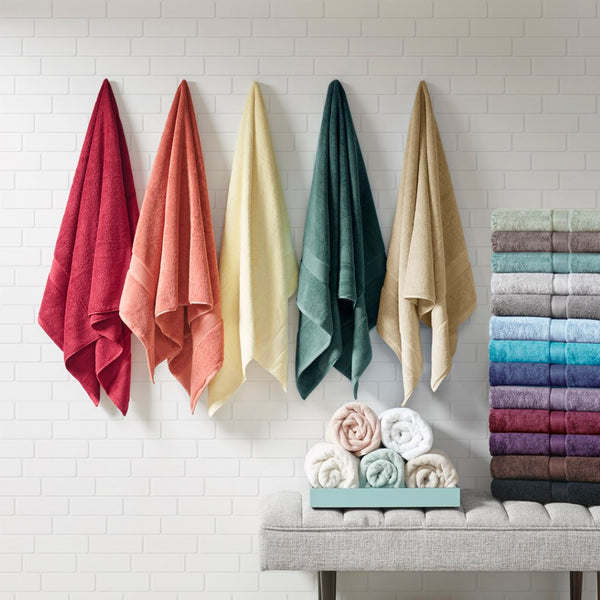 English Elm 100% Long-staple Cotton 8 Piece Towel Set with Antimicrobial Spa Grade Absorbency B035129622