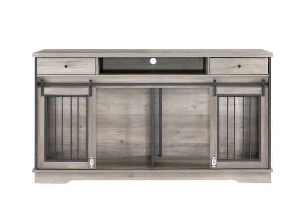 English Elm Super Wide Furniture Grade Dog Crate Tv Stand with Drawers for Two Pets W1162122208