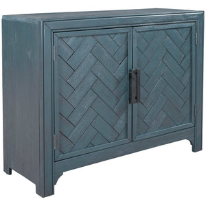 English Elm U_style Vintage Two Door Accent Cabinet with Adjustable Shelf and Raised Leg Base WF313558AAV