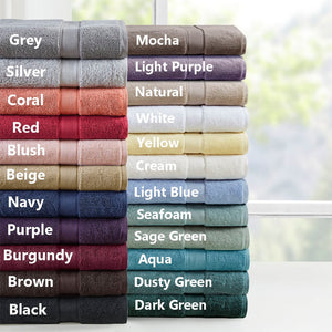 English Elm 100% Long-staple Cotton 8 Piece Towel Set with Antimicrobial Spa Grade Absorbency B035129622