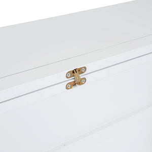English Elm Full Size Murphy Wall Bed with Usb Charging Removable Shelves Pine Cabinet White LP001660AAK