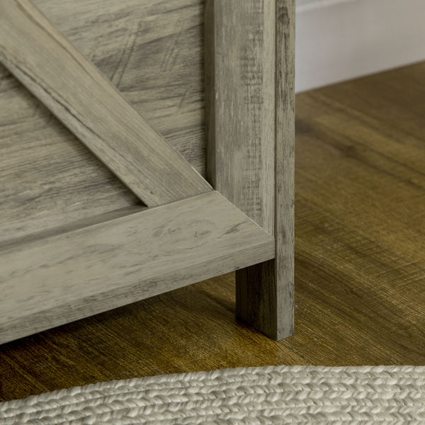 English Elm 30" Farmhouse Storage Chest with Gas-Strut Lid, 66 lb Capacity Trunk for Blankets, Entryway Decor W2225140853