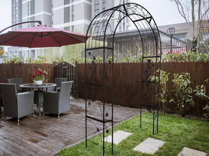 English Elm Metal Garden Arch For Climbing Plants - Elegant Iron Trellis For Weddings, Events & Outdoor Spaces W656127048