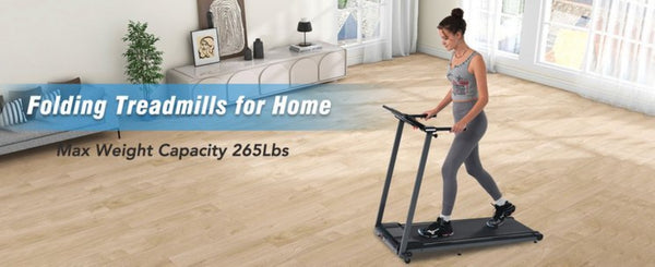 English Elm New Folding Walking Pad Treadmill 2.5hp Motor Incline Under Desk Home Gym Fit MS312896AAB