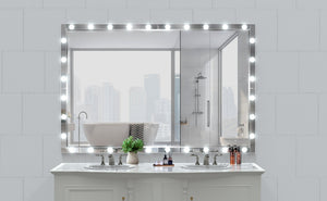 English Elm Hollywood Led Full Body Mirror - Extra Large 72X48 Vanity Mirror With 3 Adjustable Color Modes & Dimmable Lights W708131918