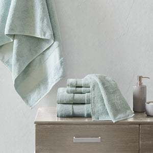 English Elm Cotton Madison Park 6-Piece Turkish Cotton Bath Towel Set 600GSM Oversized Plush Spa Towels B035129623