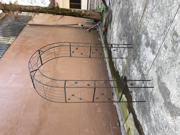 English Elm Metal Garden Arch For Climbing Plants - Elegant Iron Trellis For Weddings, Events & Outdoor Spaces W656127048