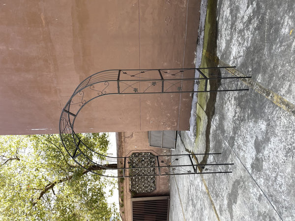 English Elm Metal Garden Arch For Climbing Plants - Elegant Iron Trellis For Weddings, Events & Outdoor Spaces W656127048