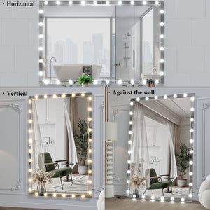 English Elm Hollywood Led Full Body Mirror - Extra Large 72X48 Vanity Mirror With 3 Adjustable Color Modes & Dimmable Lights W708131918