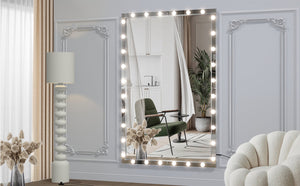 English Elm Hollywood Led Full Body Mirror - Extra Large 72X48 Vanity Mirror With 3 Adjustable Color Modes & Dimmable Lights W708131918