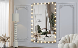 English Elm Hollywood Led Full Body Mirror - Extra Large 72X48 Vanity Mirror With 3 Adjustable Color Modes & Dimmable Lights W708131918