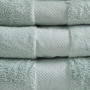 English Elm Cotton Madison Park 6-Piece Turkish Cotton Bath Towel Set 600GSM Oversized Plush Spa Towels B035129623
