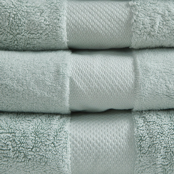 English Elm Cotton Madison Park 6-Piece Turkish Cotton Bath Towel Set 600GSM Oversized Plush Spa Towels B035129623