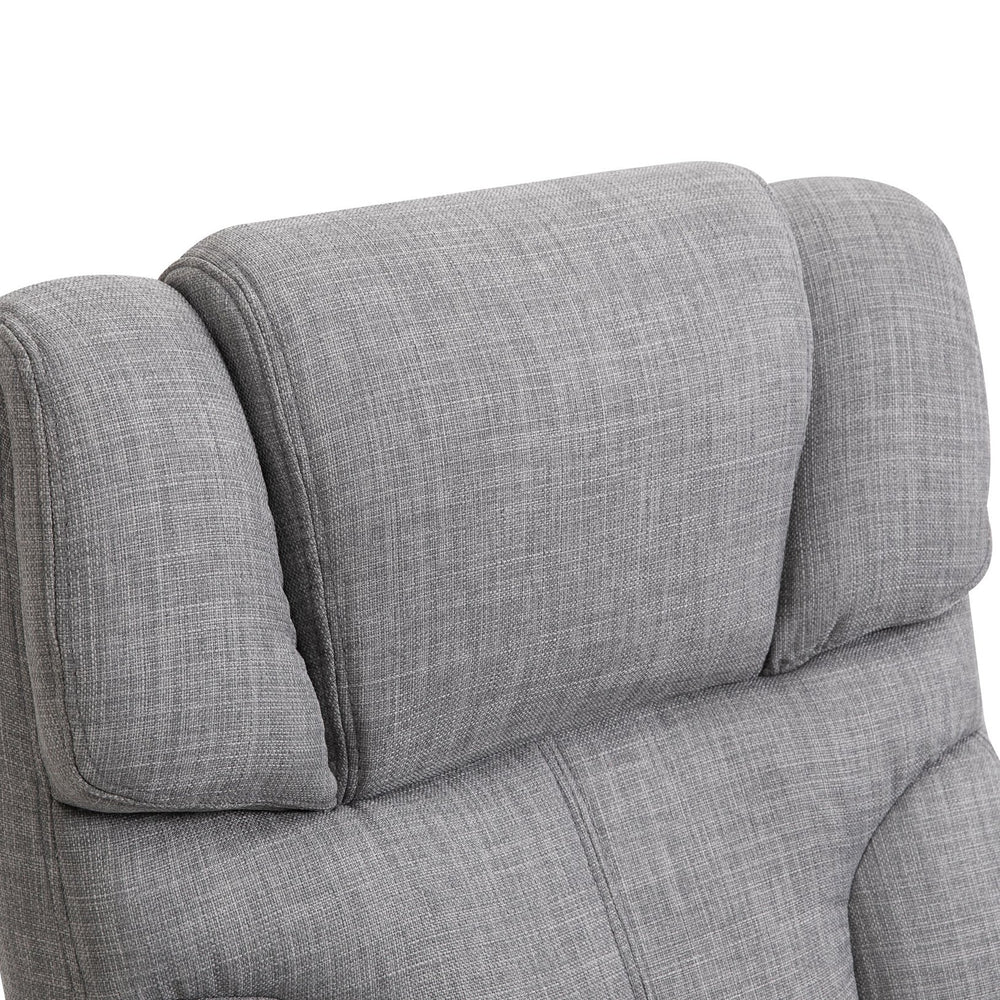 English Elm 500lbs Big and Tall Office Chair with Wide Linen Seat, Ergonomic Support, 500 lb Capacity, Tilt & Swivel, Light Grey W2225140855