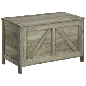 English Elm 30" Farmhouse Storage Chest with Gas-Strut Lid, 66 lb Capacity Trunk for Blankets, Entryway Decor W2225140853