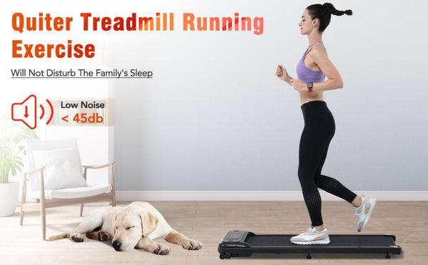English Elm New Walking Pad Treadmill with Wrist Remote Incline and 265 Lb Capacity for Home Office MS312895AAB