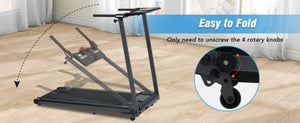 English Elm New Folding Walking Pad Treadmill 2.5hp Motor Incline Under Desk Home Gym Fit MS312896AAB