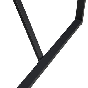 English Elm Modern 55" Dining Table for 4, Industrial MDF+Metal Rectangular Desk for Home, Office, Easy Assembly WF312270AAG