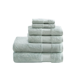 English Elm Cotton Madison Park 6-Piece Turkish Cotton Bath Towel Set 600GSM Oversized Plush Spa Towels B035129623