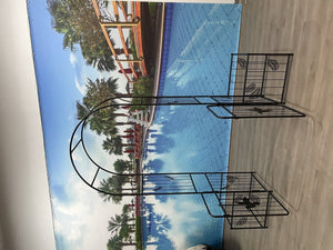 English Elm Metal Garden Arch For Climbing Plants & Weddings | Elegant Outdoor Trellis With Doors, Black Finish W656127046