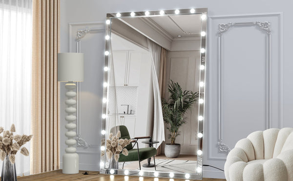 English Elm Hollywood Led Full Body Mirror - Extra Large 72X48 Vanity Mirror With 3 Adjustable Color Modes & Dimmable Lights W708131918