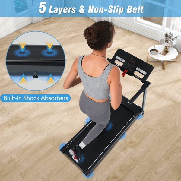 English Elm New Folding Walking Pad Treadmill 2.5hp Motor Incline Under Desk Home Gym Fit MS312896AAB