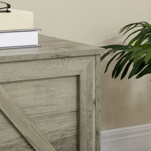 English Elm 30" Farmhouse Storage Chest with Gas-Strut Lid, 66 lb Capacity Trunk for Blankets, Entryway Decor W2225140853