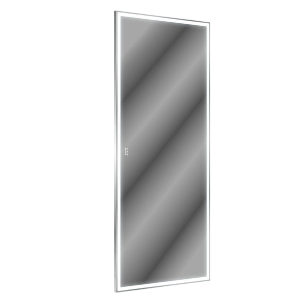English Elm Extra Oversized LED Bathroom Mirror 84x36 with Aluminum Frame, 3-Color Dimmable Lighting, Versatile Mounting W708131919