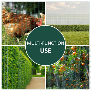English Elm PawHut 98' x 35.5" PVC-Coated Steel Hardware Cloth Roll, 1/2 x1" Mesh for Garden & Poultry Defense W2225141112