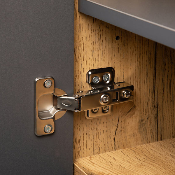 English Elm Modern TV Stand 42" Console for Large TVs, Sturdy 110lb Capacity, Double Storage & Drop Door Design Wood WF303474AAQ