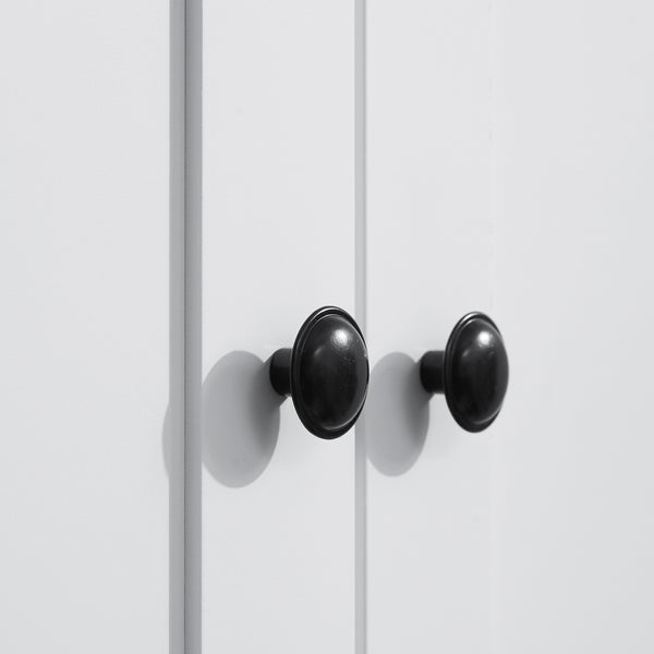 English Elm 72" Freestanding Kitchen Pantry Cabinet with 6-Tier Shelves, 2 Doors, 2 Drawers, Adjustable Shelving, White Elegance W2225S00013