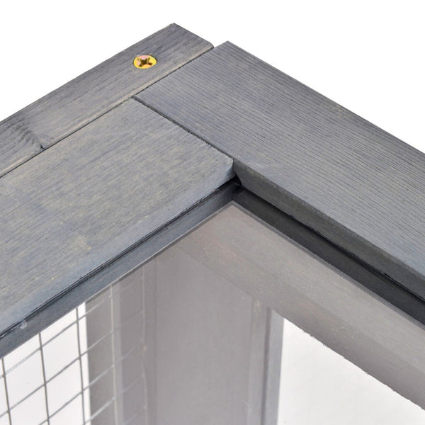 English Elm Wooden Fir Reptile Habitat Dual Zone Enclosure with Lockable Doors for Tortoises W2225141093