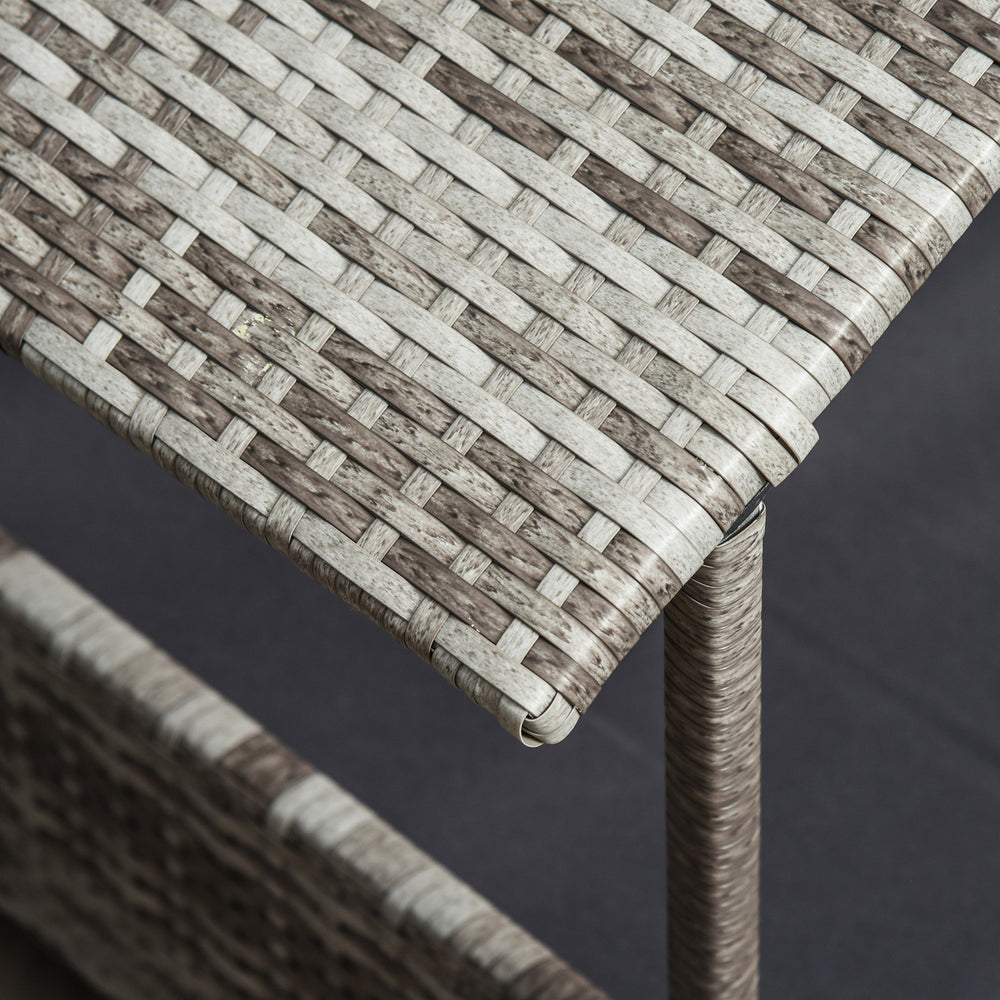 English Elm Wicker Outdoor Dog House with Canopy — Durable PE Rattan Elevated Bed, Water-Resistant Cushion Comfort White W2225141097