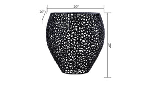 English Elm ET3403-18 Modern Aluminum Casting Side Table for Contemporary Living Rooms — Durable, Chic Accent Piece Black G150108420