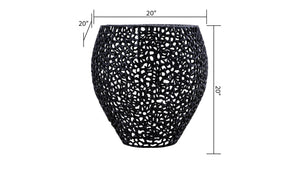 English Elm Et3403-18 Cast Aluminum Cube Side Table Geometric Accent for Modern Living Spaces Black B009140735