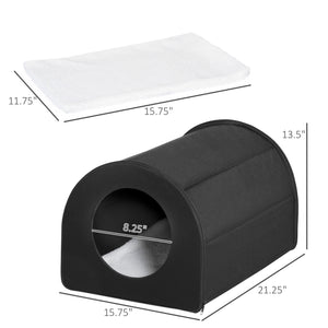 English Elm Dome Insulated Heated Cat House with Waterproof Oxford Fabric, Heated Pad & Berber Fleece Cozywn W2225141117