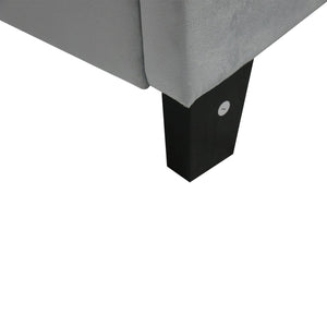 English Elm Queen Size Upholstered Platform Bed Frame With Tufted Headboard, Strong Support & Easy Assembly W2297140907-GIGA