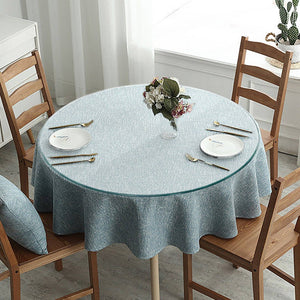 English Elm Size:42.13 Round Tempered Glass Table Top Clear Polished Surface for Any Base W1151106036