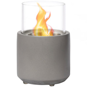 English Elm Tabletop Mini Concrete Ethanol Fire Bowl - Clean-Burning, Portable Fireplace For Cozy Ambience W2225141043-GIGA