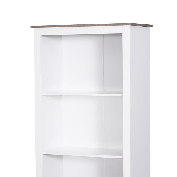 English Elm 69'' Freestanding Storage Cabinet - 69'' white linen tower with 3-tier shelves, double-door cabinet, anti-tip design, versatile home organizer W2225141198