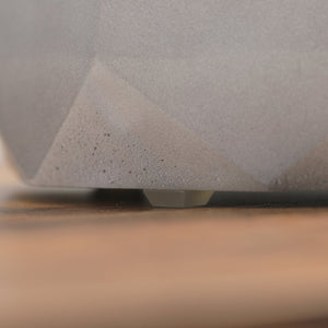 English Elm Concrete Tabletop Fireplace 9" Light Grey Portable Ethanol Firepit with Lid — Cozy Heat, Stylish Geometric Design, Safe Indoor/Outdoor Ambience W2225141040