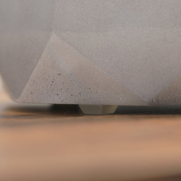 English Elm Concrete Tabletop Fireplace 9" Light Grey Portable Ethanol Firepit with Lid — Cozy Heat, Stylish Geometric Design, Safe Indoor/Outdoor Ambience W2225141040